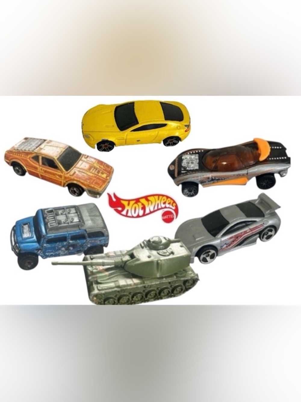 VINTAGE HOT WHEELS BUNDLE ARMY TANK WIND SPLITTER DIE CAST MATTEL DINKY CARS